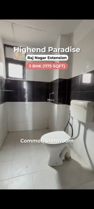 Attached Bathroom in 3 BHK Apartment at High End Paradise II, Raj Nagar Extension – for Sale