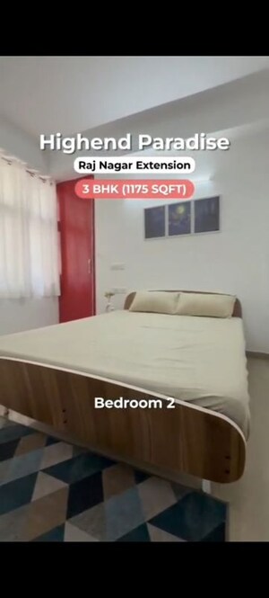 Bedroom in 3 BHK Apartment at High End Paradise II, Raj Nagar Extension – for Sale