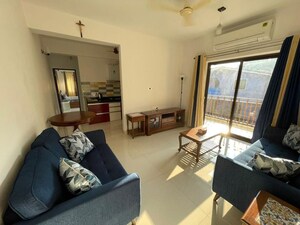 Living Room in 1 BHK Apartment at Siolim – for Rent