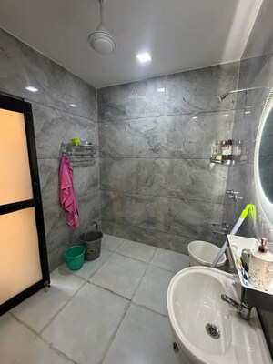 Bathroom in 1 BHK Builder Floor at Jangpura – for Rent
