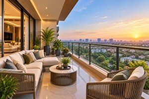 Balcony in 4 BHK Apartment at Arjun Nagar – for Sale