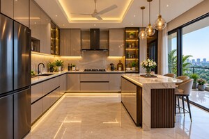 Kitchen in 4 BHK Apartment at Arjun Nagar – for Sale
