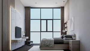 Living Room in 1 BHK Apartment at Shraddha Park City, Borivali East – for Sale