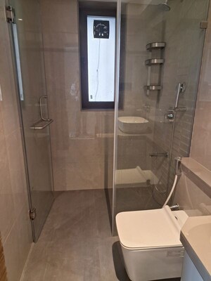 Bathroom in 3 BHK Apartment at Aum Nav Kiran, Khar West – for Rent