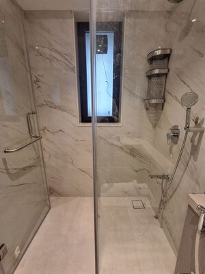 Bathroom in 3 BHK Apartment at Aum Nav Kiran, Khar West – for Rent