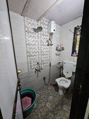 Bathroom in 1 BHK Apartment at Kopar Khairane – for Rent
