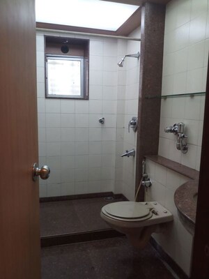 Bathroom in 3 BHK Apartment at Siddharudh Bhuvan, Khar West – for Rent