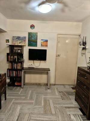 Living Room in 1 BHK Apartment at Bandra West – for Rent