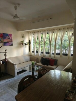Living Room in 1 BHK Apartment at Bandra West – for Rent