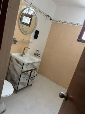 Bathroom in 3 BHK Apartment at Jaipurias Sunrise Greens Zirakpur, Vip Road – for Rent