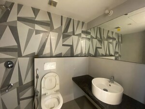Washroom in 1 BHK Apartment at Lodha Casa Viva, Majiwada – for Rent