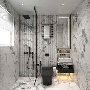 Bathroom in 2 BHK Apartment at Vida Crest, Byculla West – for Sale