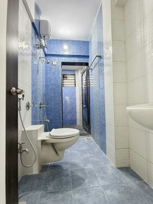 Bathroom in 3 BHK Apartment at Greeshma Residency II, Eastern Express Highway – for Rent