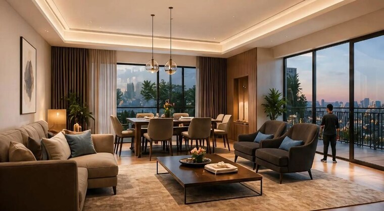 Living Room, dsr-ciel 3 Bedroom 1905 Sq.Ft. Apartment In Osman Nagar Hyderabad 10781736