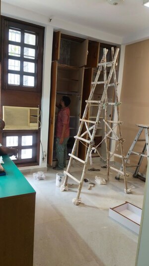 Staircase in 3 BHK Builder Floor at Greater Kailash I – for Rent