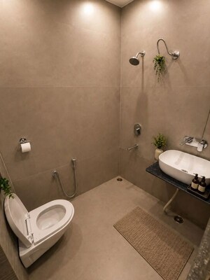 Bathroom in 3 BHK Apartment at Skylar Homes, Patiala Road – for Rent