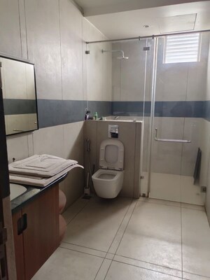 Bathroom in 4 BHK Builder Floor at Jubilee Residency, Jubilee Hills – for Rent