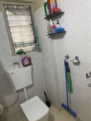 Bathroom in 2 BHK Apartment at Jimmy Tower Apartment, Kopar Khairane – for Sale