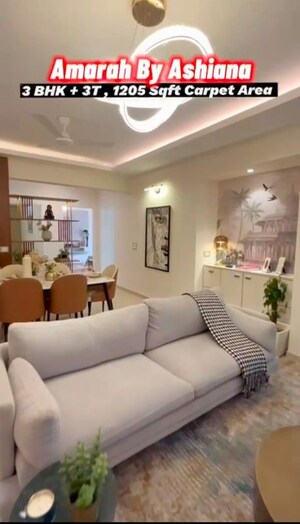 Living Room in 3 BHK Apartment at Ashiana Amarah, Sector 93 – for Rent