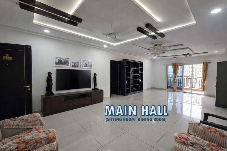 Living Room, asbl-spectra 3 Bedroom 2220 Sq.Ft. Apartment In Financial District Hyderabad 10782595