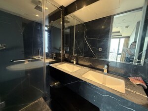 Bathroom in 4 BHK Apartment at Lodha Trump Tower, Worli – for Rent
