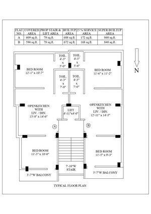 Floor Plan in 2 BHK Apartment at Gora Bazar – for Sale