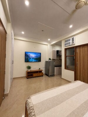 Bedroom in Studio Builder Floor at Sushant Lok I – for Rent