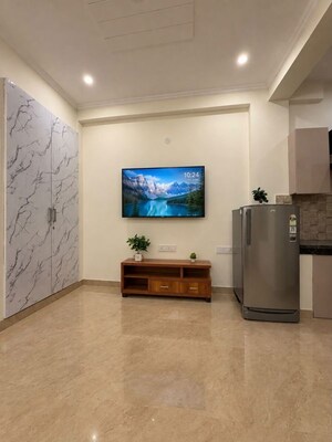 Living Room in Studio Builder Floor at Sushant Lok I – for Rent