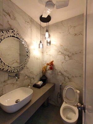 Bathroom in 3 BHK Builder Floor at Panchsheel Park – for Rent