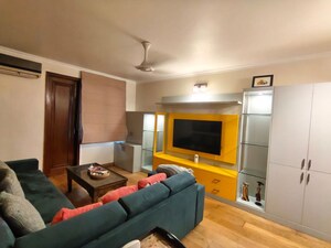 Living Room in 3 BHK Builder Floor at Panchsheel Park – for Rent