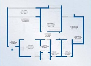Floor Plan in 3 BHK Apartment at Godrej Park Retreat, Sarjapur Road – for Sale