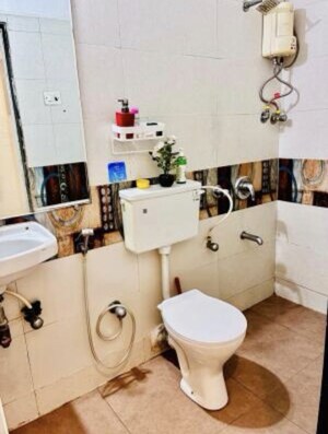 Bathroom in 2 BHK Apartment at Bhoomi Park, Malad West – for Rent
