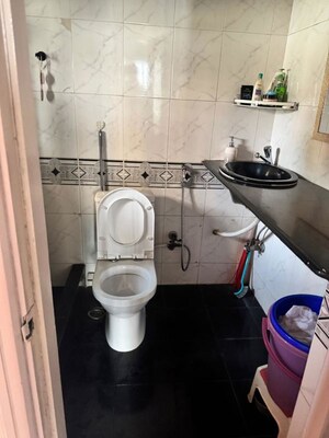 Bathroom in 1 RK Apartment at Gemstar Nestle Apartments, Malad West – for Rent
