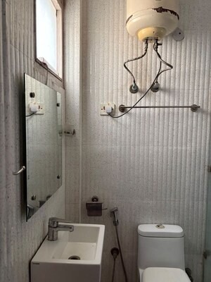 Bathroom in 3 BHK Builder Floor at Shivalik Colony – for Rent