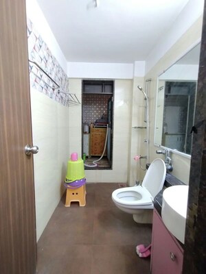 Bathroom in 3 BHK Apartment at Neelkanth Palms, Kapur Bawdi – for Rent