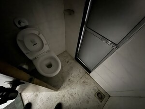 Bathroom in  Office Space at Squarefeet Centura Square, Wagle Industrial Estate – for Rent