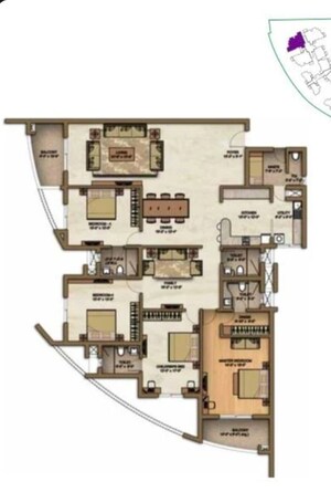 Floor Plan in 3 BHK Apartment at Brigade Lakefront Crimson, Whitefield – for Sale