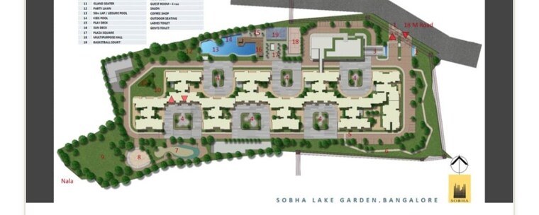 Master Plan, sobha-lake-garden 3 Bedroom 1629 Sq.Ft. Apartment In Kr Puram Bangalore 10784584