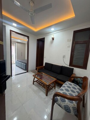 Living Room in 1 BHK Builder Floor at Chattarpur – for Rent