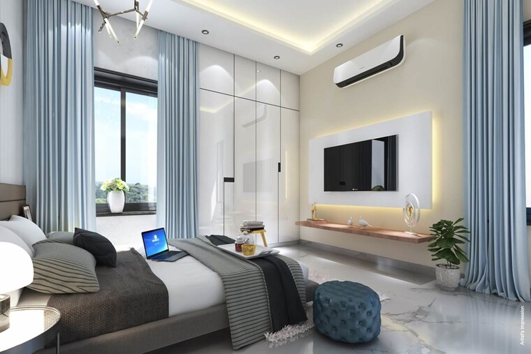 Living Room, nyati-esteban 3 Bedroom 1325 Sq.Ft. Apartment In Undri Pune 10784661