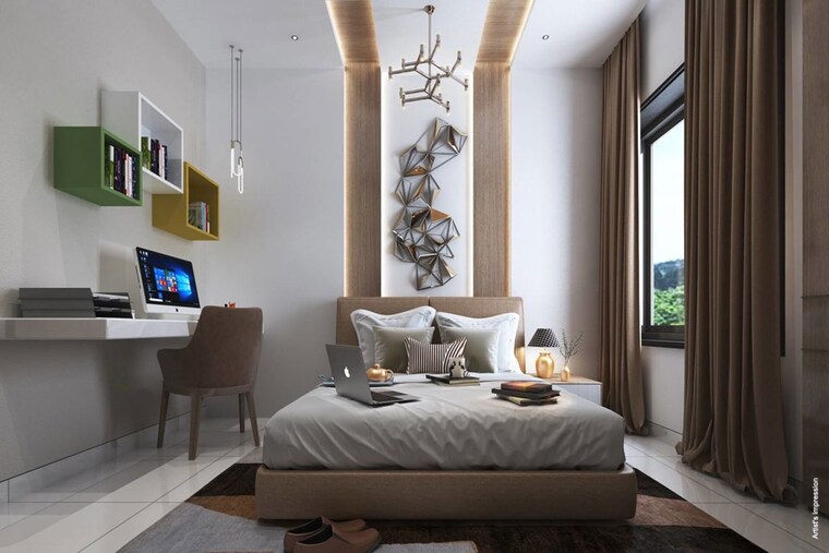 Bedroom, nyati-esteban 3 Bedroom 1325 Sq.Ft. Apartment In Undri Pune 10784661