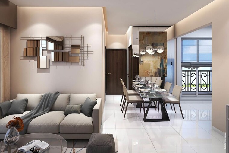 Living Room, nyati-esteban 3 Bedroom 1325 Sq.Ft. Apartment In Undri Pune 10784661