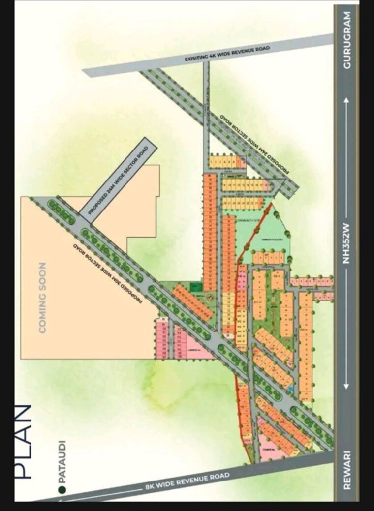 Map Location, vks-palm-drive  133 Sq.Yd. Plot In Pataudi Gurgaon 10784690