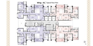 Floor Plan in 3 BHK Apartment at Nyati Evoq, Kalyani Nagar – for Sale