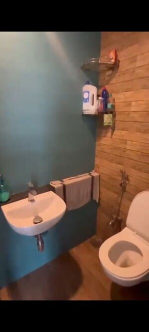 Bathroom in 1 BHK Apartment at Lodha Crown Quality Homes, Majiwada – for Rent