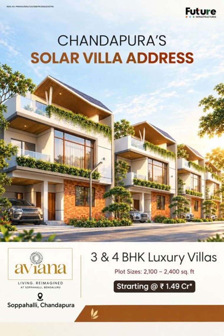 Exterior View, future-aviana 3 Bedroom 2100 Sq.Ft. Villa In Soppahalli Bangalore 10784843