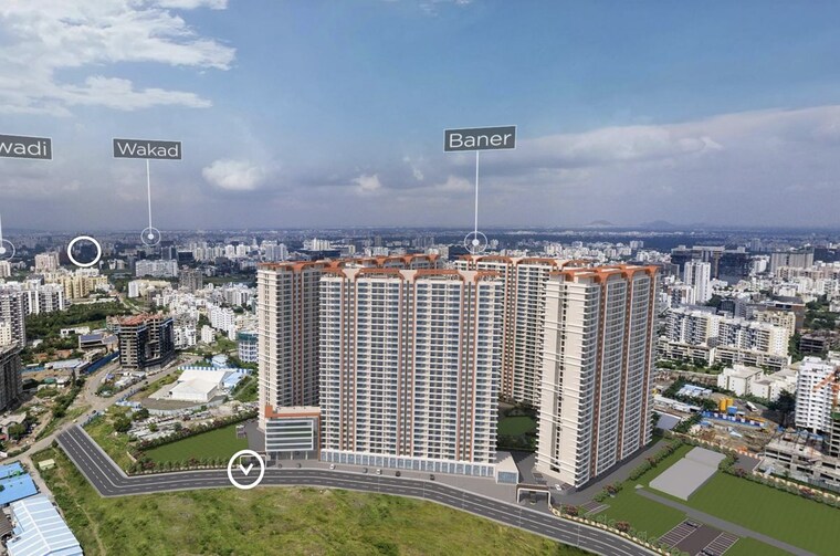 Exterior View, nyati-emerald 2 Bedroom 838 Sq.Ft. Apartment In Baner Pune 10784994