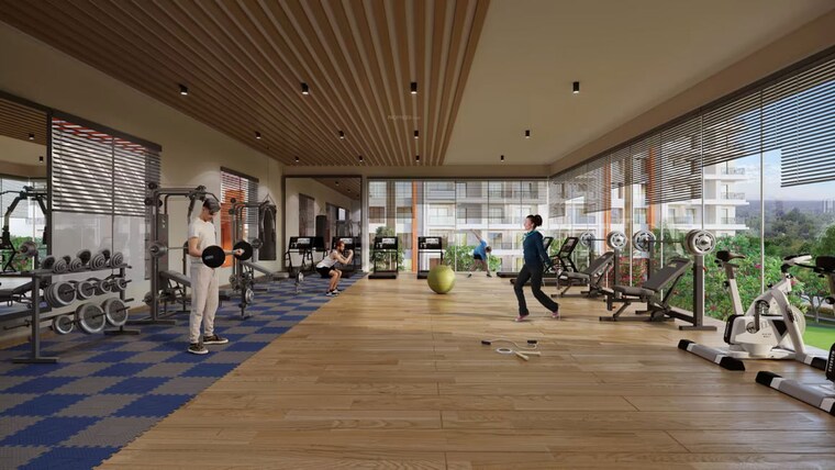 Gym, nyati-emerald 2 Bedroom 838 Sq.Ft. Apartment In Baner Pune 10784994