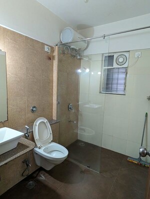 Bathroom in 3 BHK Apartment at Gera Trinity Towers, Kharadi – for Rent
