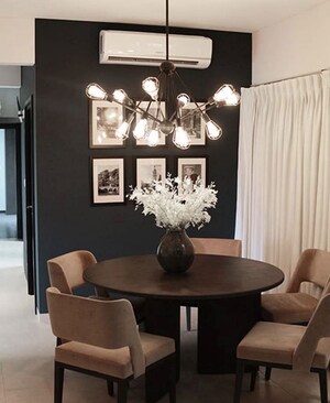 Dining area in 3 BHK Apartment at Dwarka – for Rent